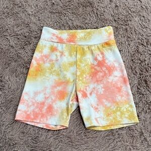 Guess Women Ribbed Tie Dye Biker Shorts